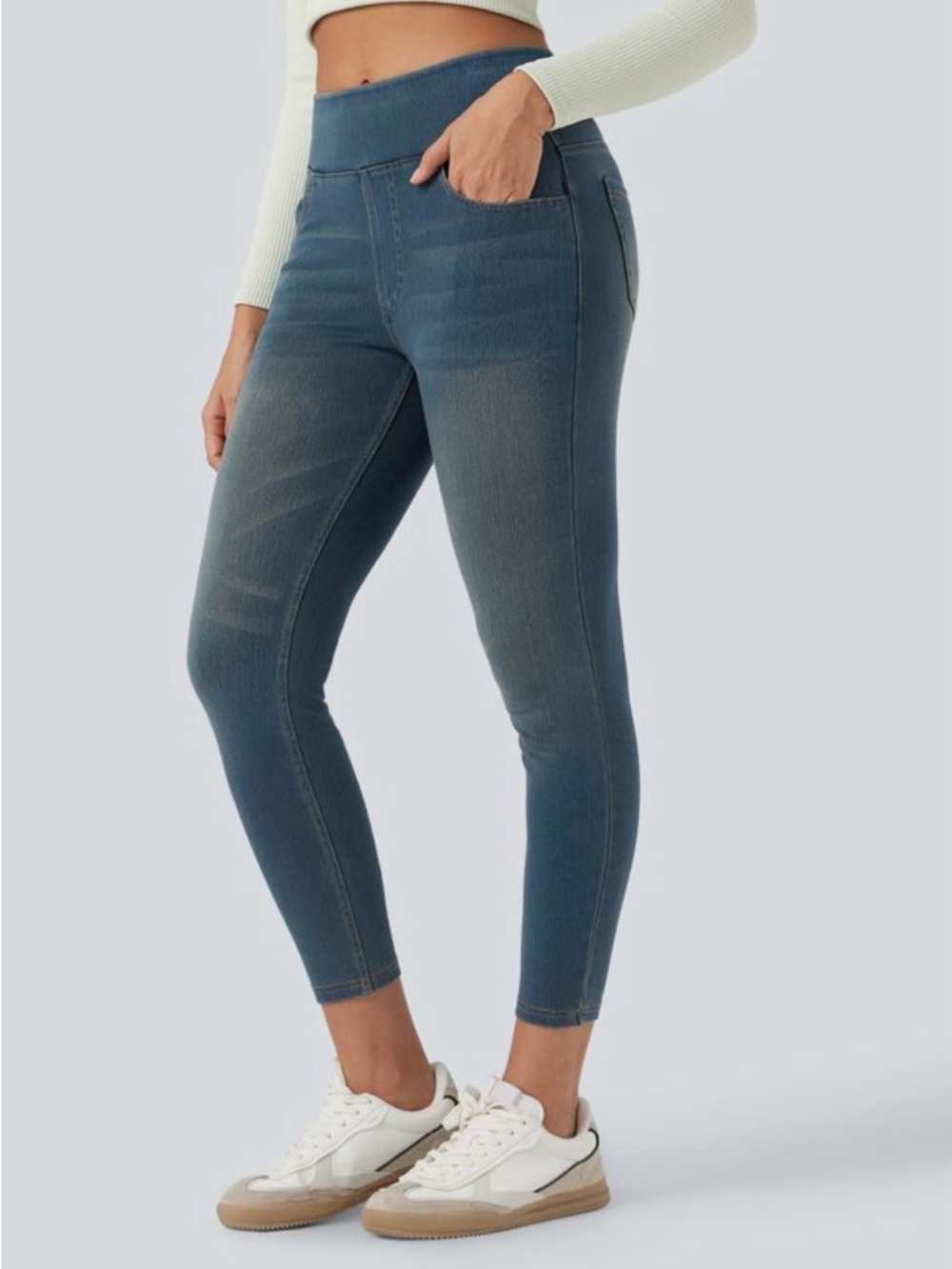 HALARA Blue High-Waist Jeggings